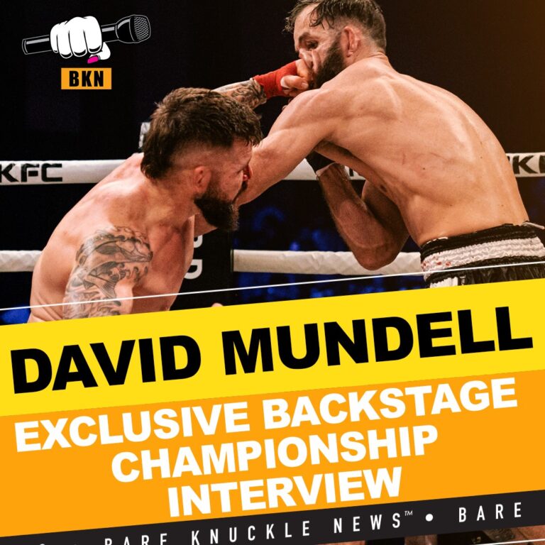 BKFC 34 New Middleweight Title Holder David Mundell Post Fight Interview | Bare Knuckle News™